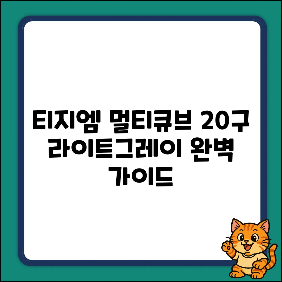 티지엠 뉴컬러 멀티큐브 완벽 가이드 (20구, 라이트그레이 1개