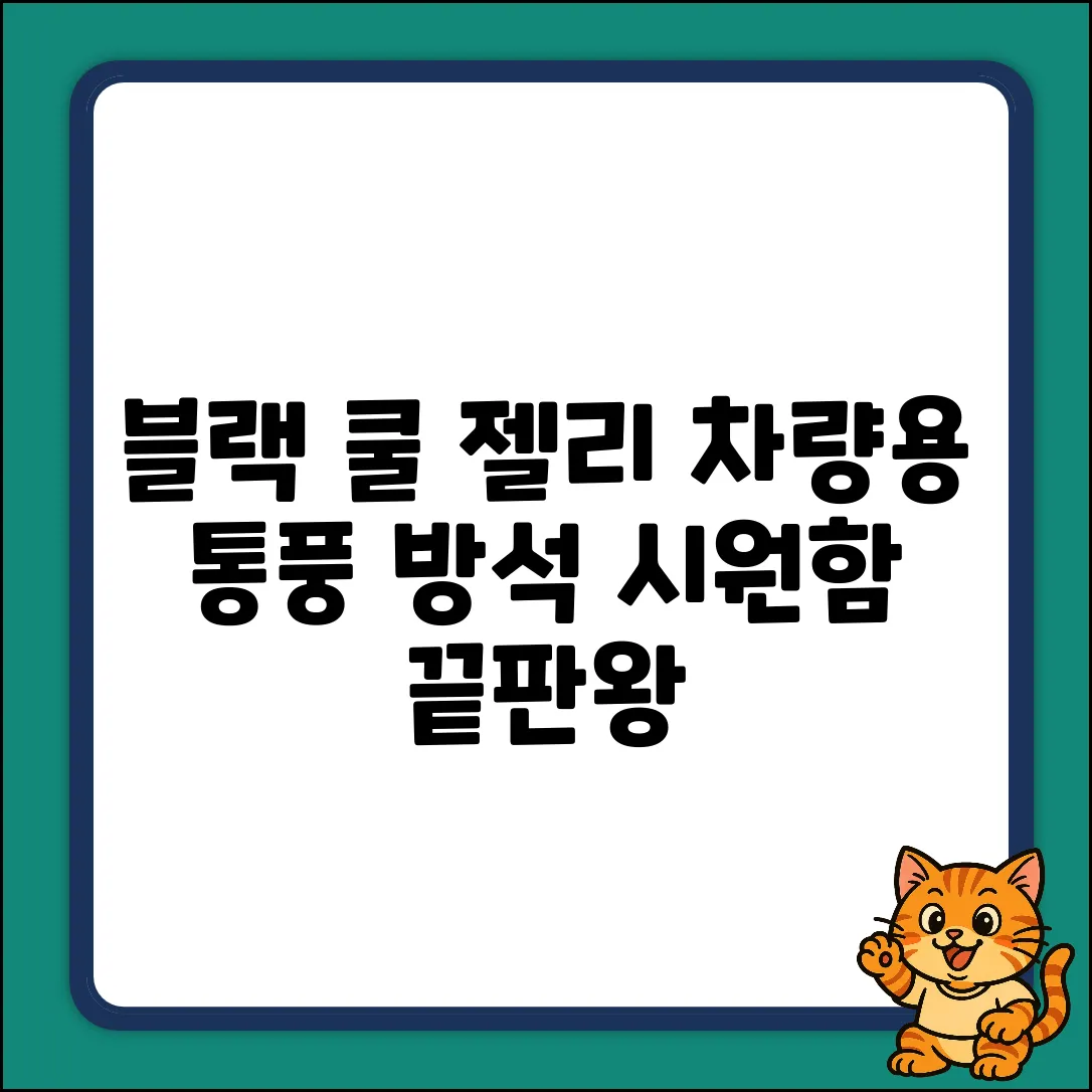 블랙 쿨 젤리 방석: 차량용 통풍 완벽 가이드 (1개