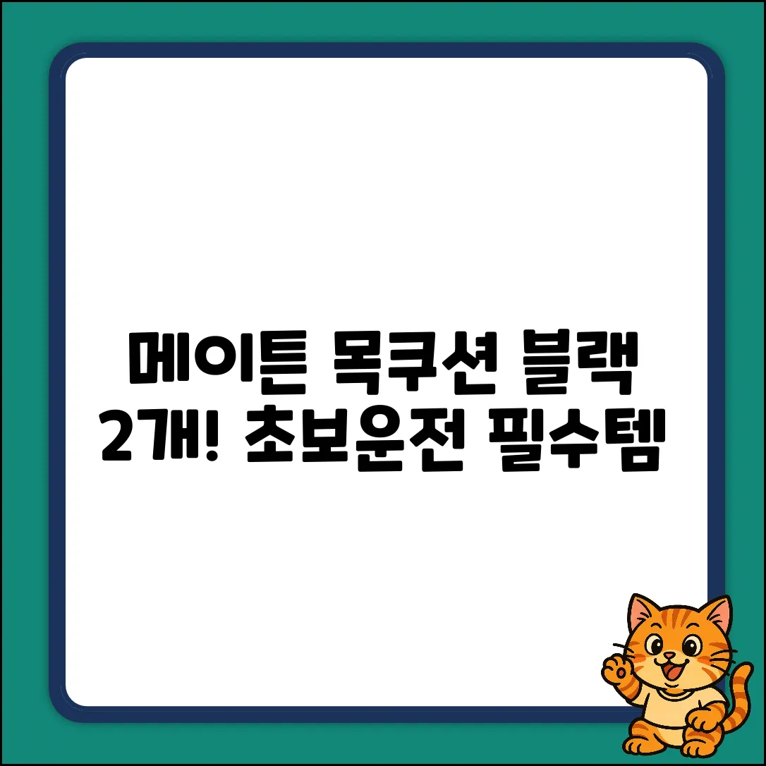초보도 OK! 메이튼 목쿠션 블랙 2개로 드라이빙 업!