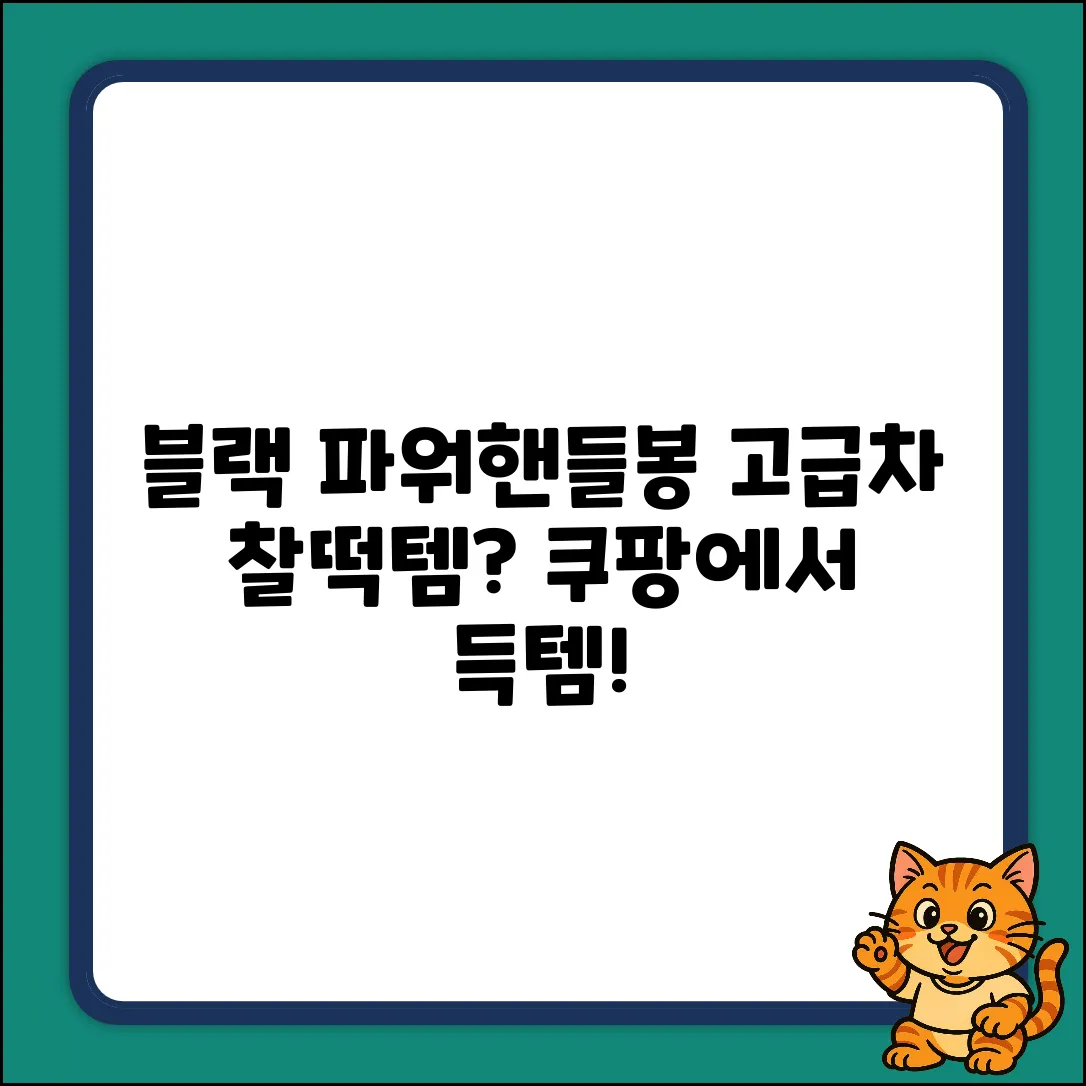 블랙 파워핸들봉, 데일리프렌즈 고급차에 딱?