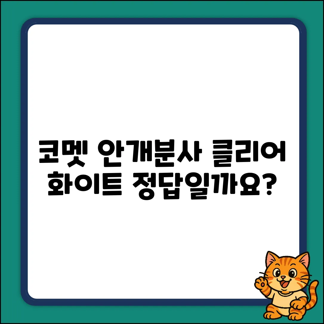 코멧 안개분사 160ml, 클리어 화이트가 답일까요?