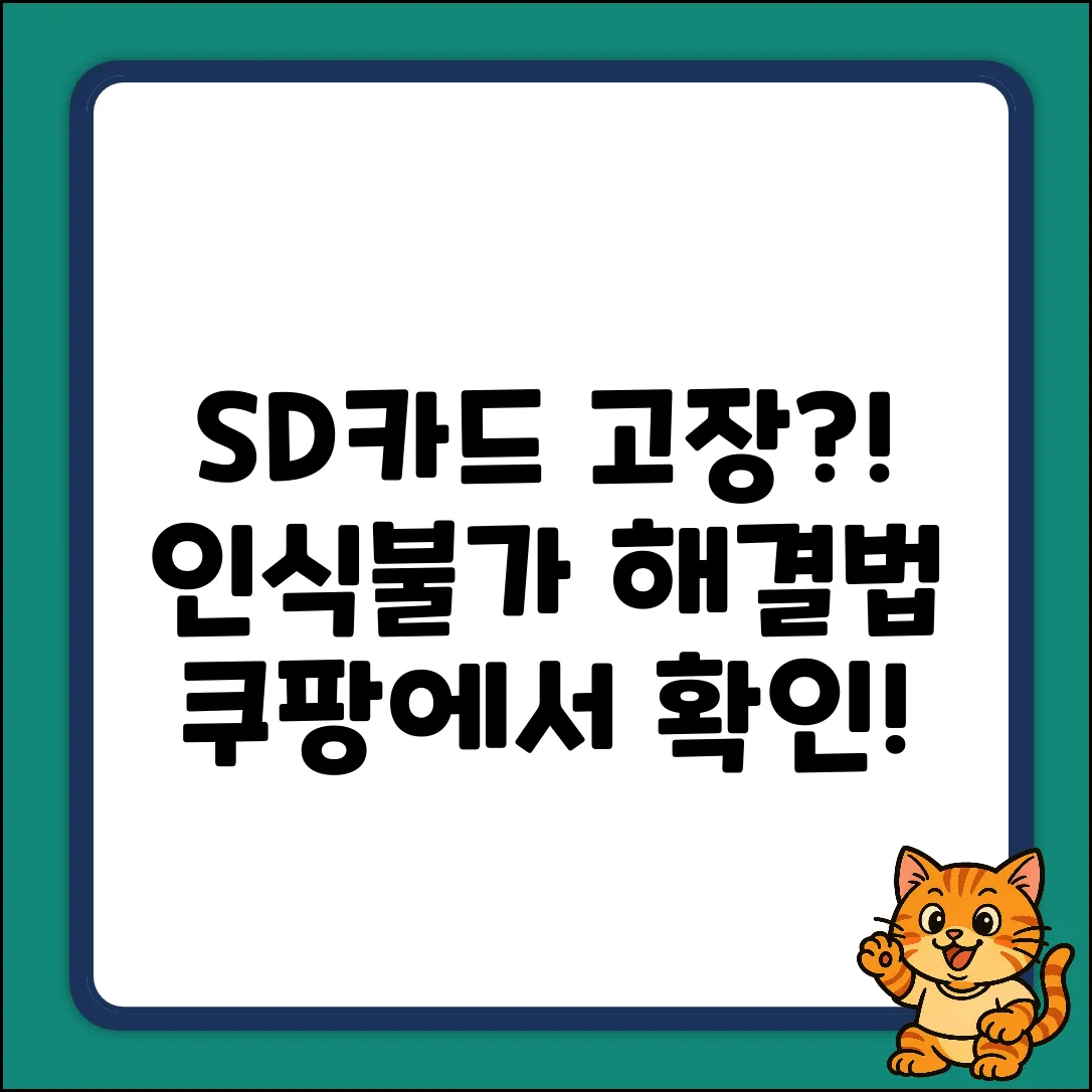 SD카드, 갑자기 인식이 안 될까요?
