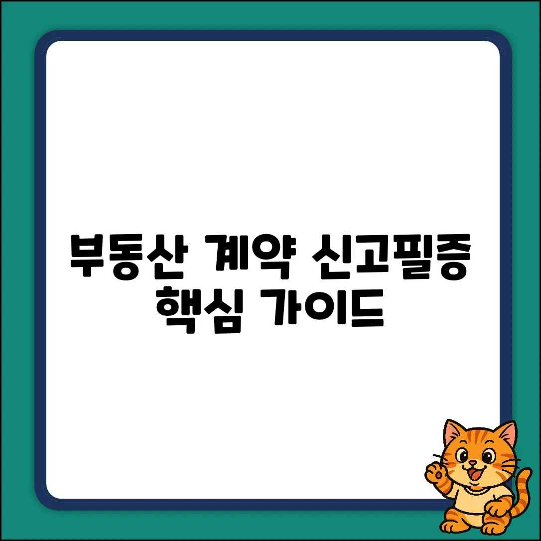 부동산거래계약 신고필증 완벽 가이드: 핵심만 쏙!