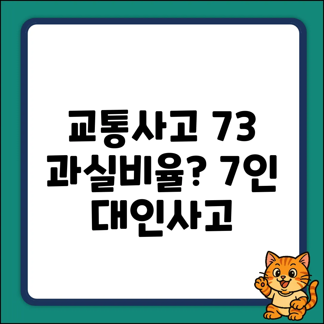 교통사고 7:3, 7인 대인 시 과실비율은?