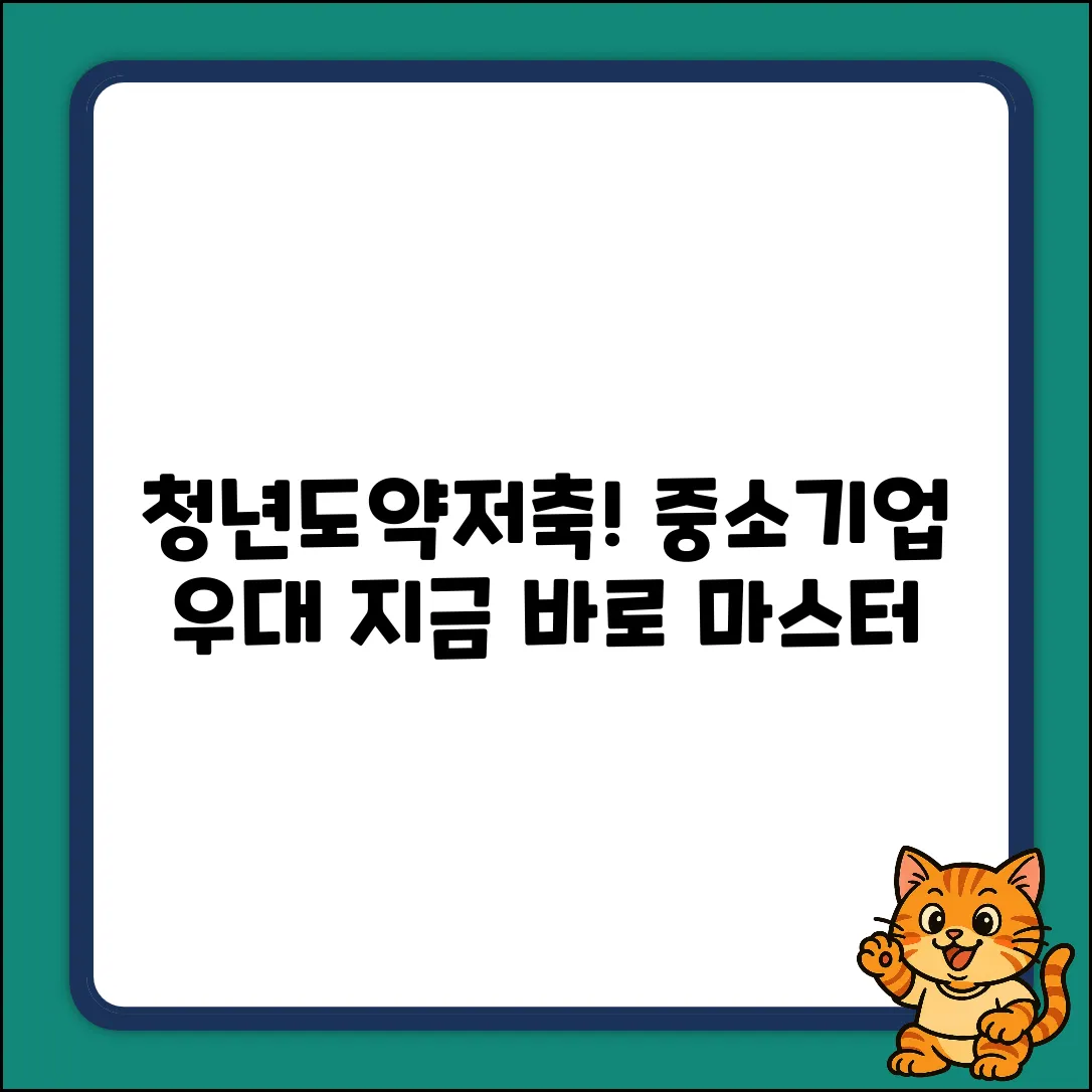 중소기업 재직자 우대! 청년도약저축 마스터하기