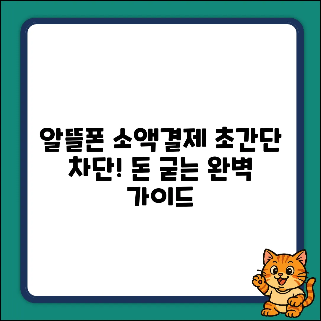 알뜰폰 소액결제 차단 완벽 가이드: 초간단 방법!