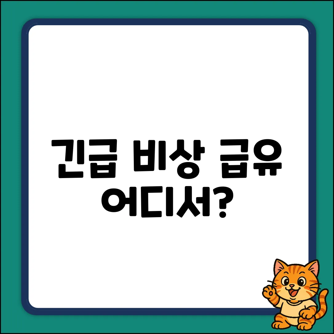 긴급! 비상급유는 어디서 받을 수 있나요?