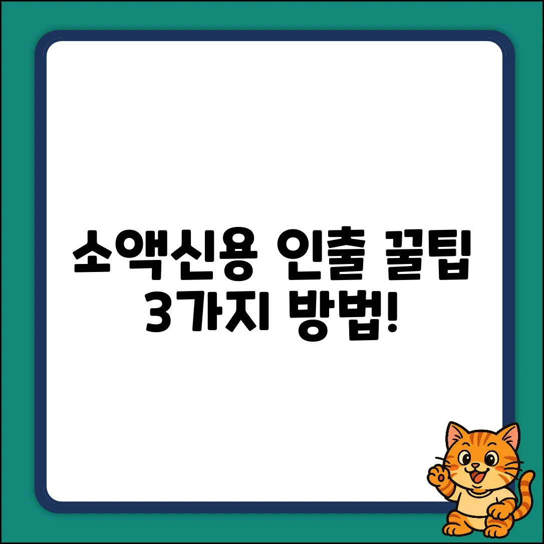 소액신용 이용금액, 3가지 인출 꿀팁!