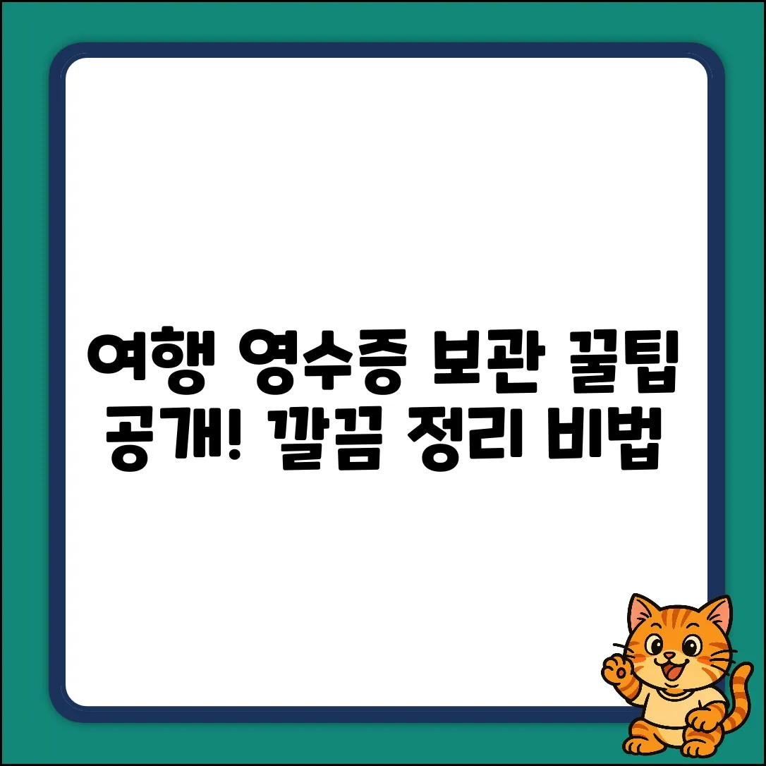 여행 중 영수증, 이렇게 보관했더니?!