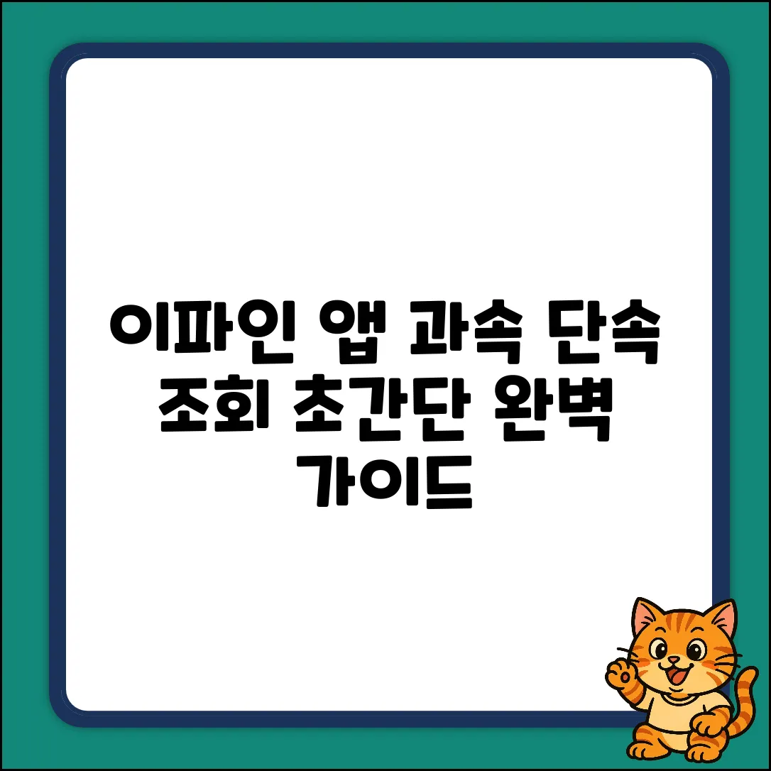 이파인 앱 과속 단속 조회 완벽 가이드