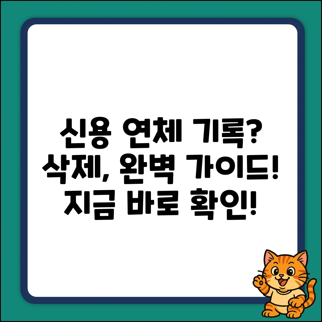 신용 연체 기록 삭제 완벽 가이드
