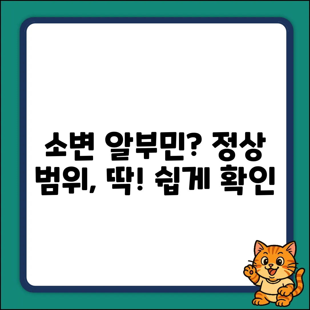 하루 소변 알부민, 정상 범위 쉽게 확인!