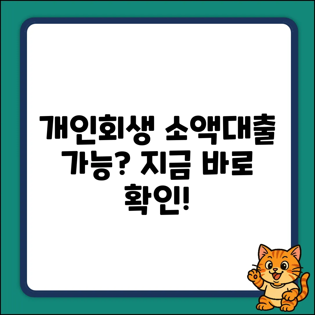 개인회생자 소액대출 완벽 가이드: 가능할까?