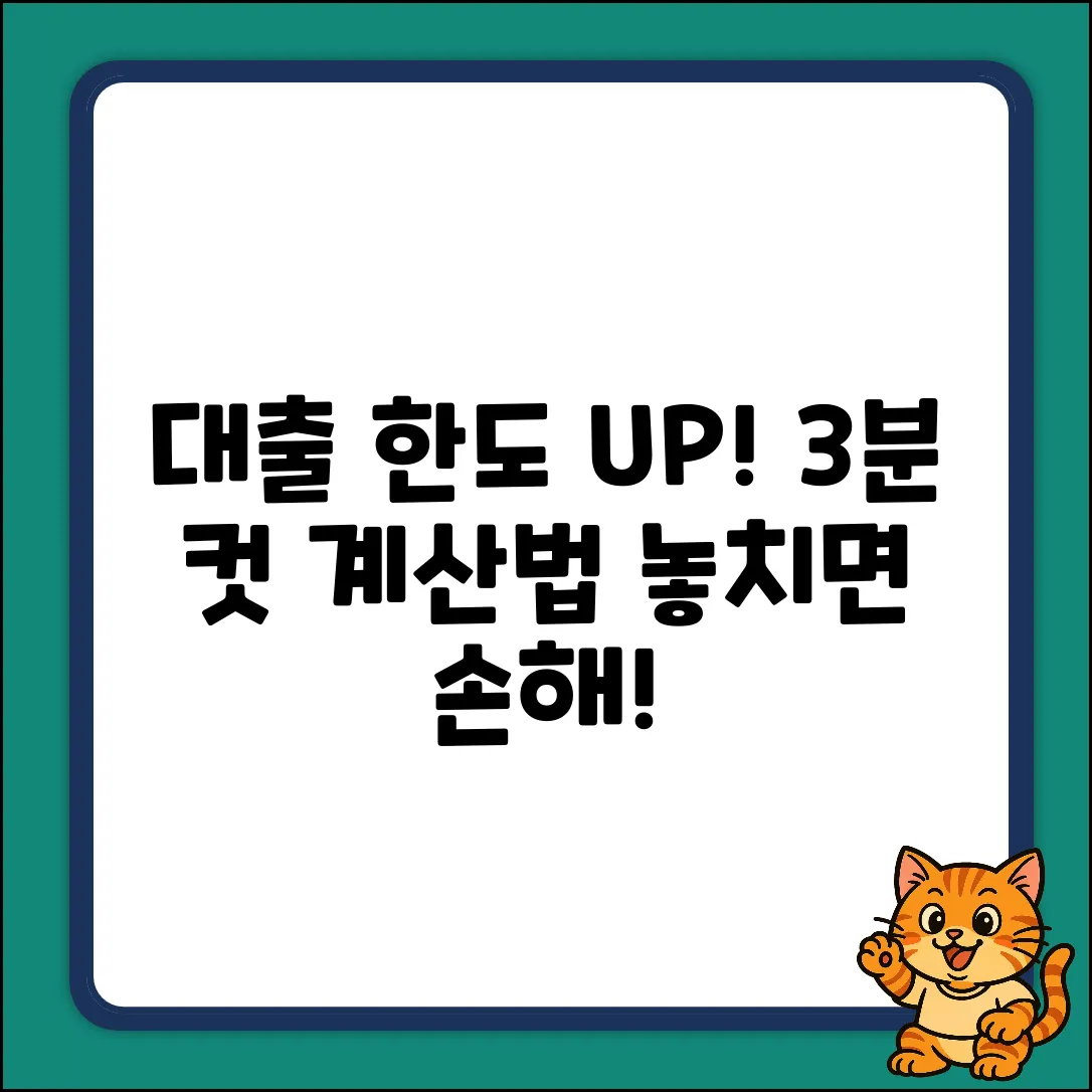 대출 한도 계산 공식, 3분만에 끝!
