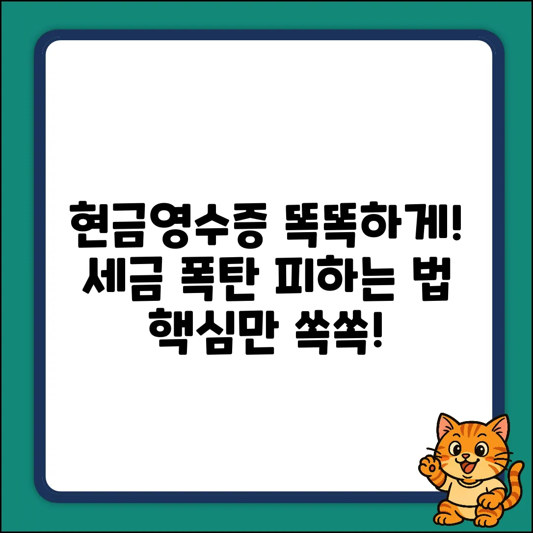 현금영수증 발급, 세금 폭탄 피하는 법!