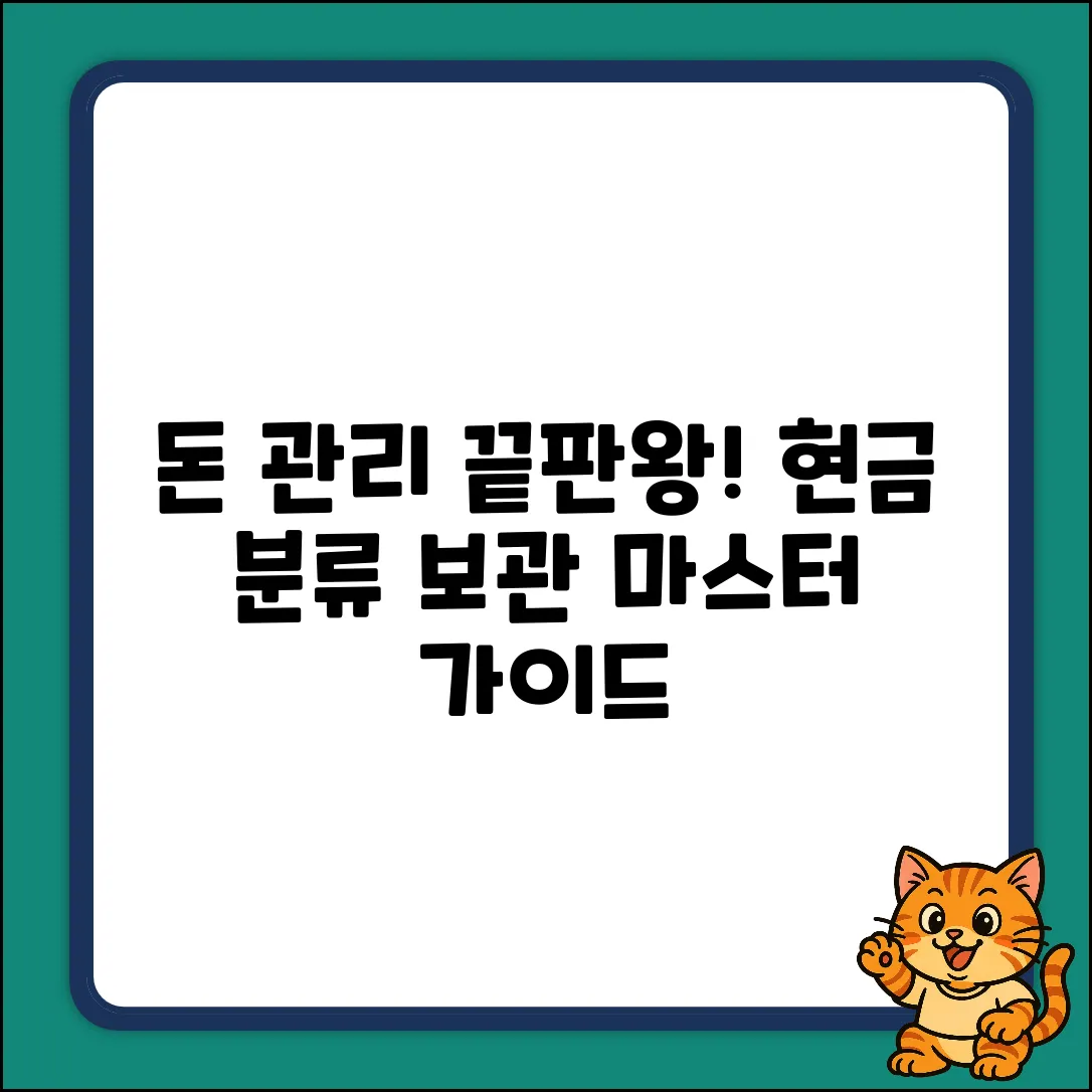 현금 분류 & 보관 완벽 가이드: 돈 관리 마스터!