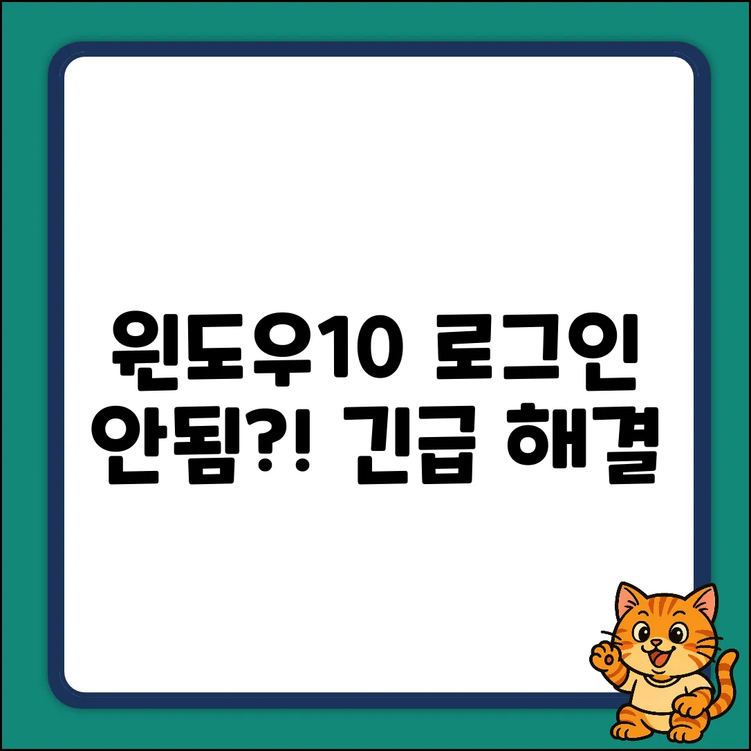 윈도우10 업데이트 후 로그인 불가? 해결책은?
