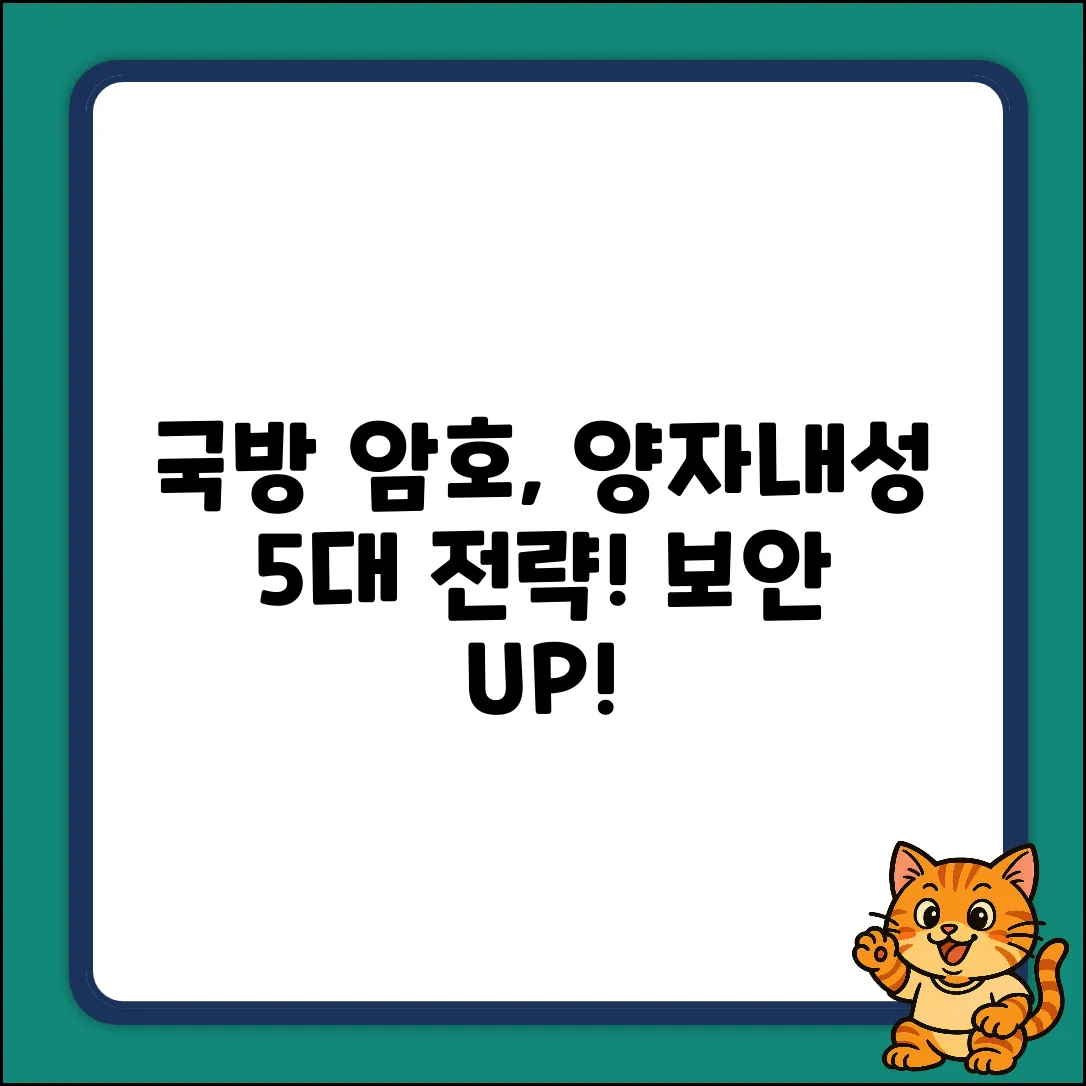 국방 암호체계, 양자내성화 5대 추진전략