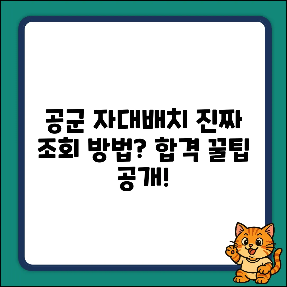 공군 자대배치 조회, 진짜 되는 방법은?