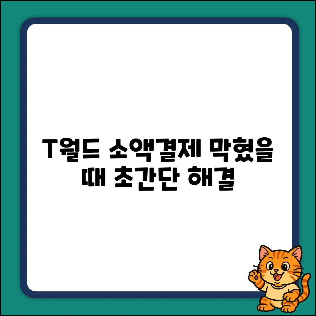 T월드 SKT 소액결제, 막혔다면? 초간단 해법!