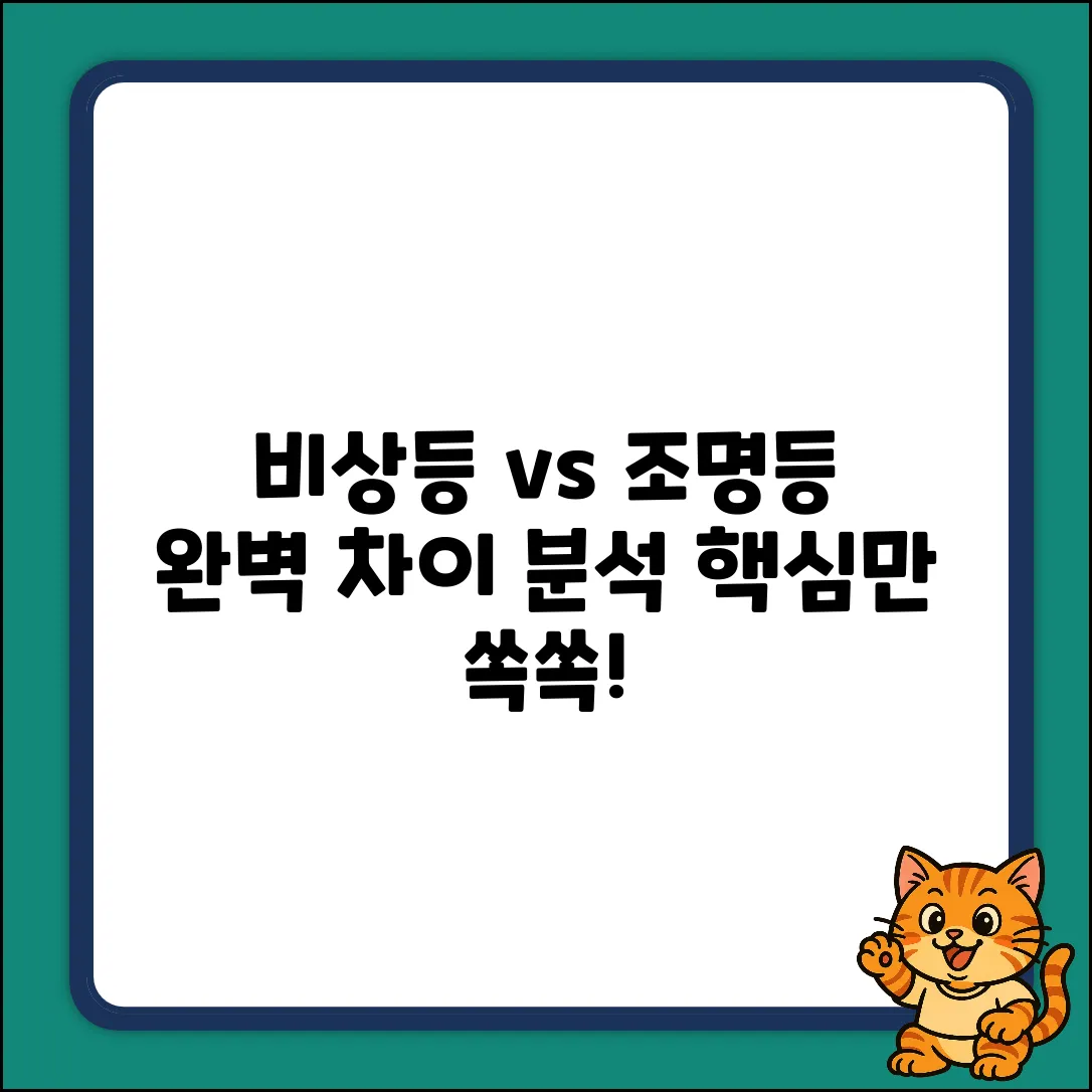 비상등 vs 비상조명등: 완벽 차이 가이드