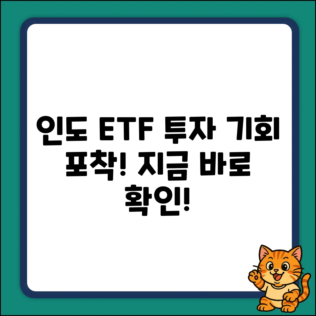 인도 ETF 투자, 기회를 잡아봐!