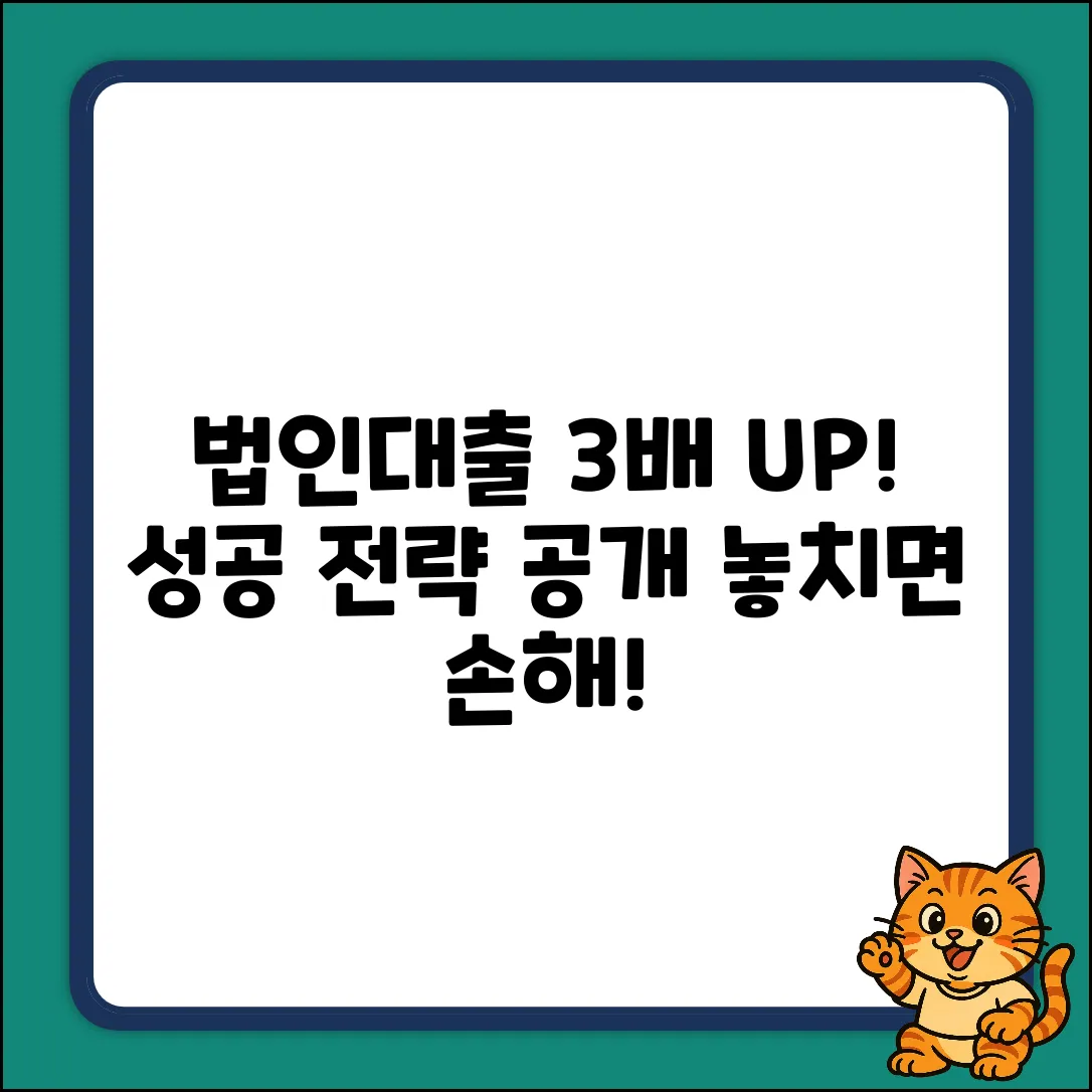 법인대출 성공률 3배 높이는 전략