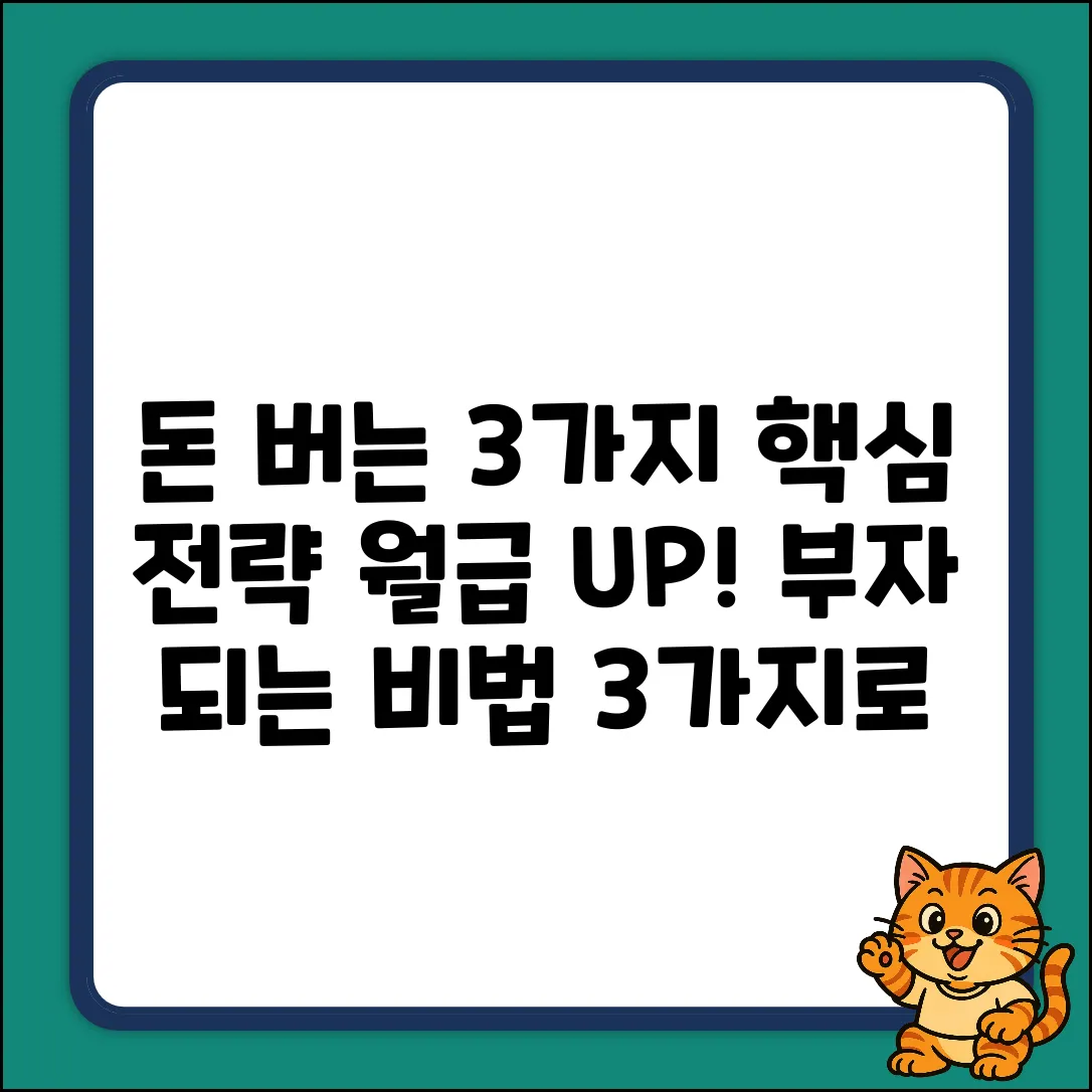 돈 많이 버는 법: 3가지 핵심 전략