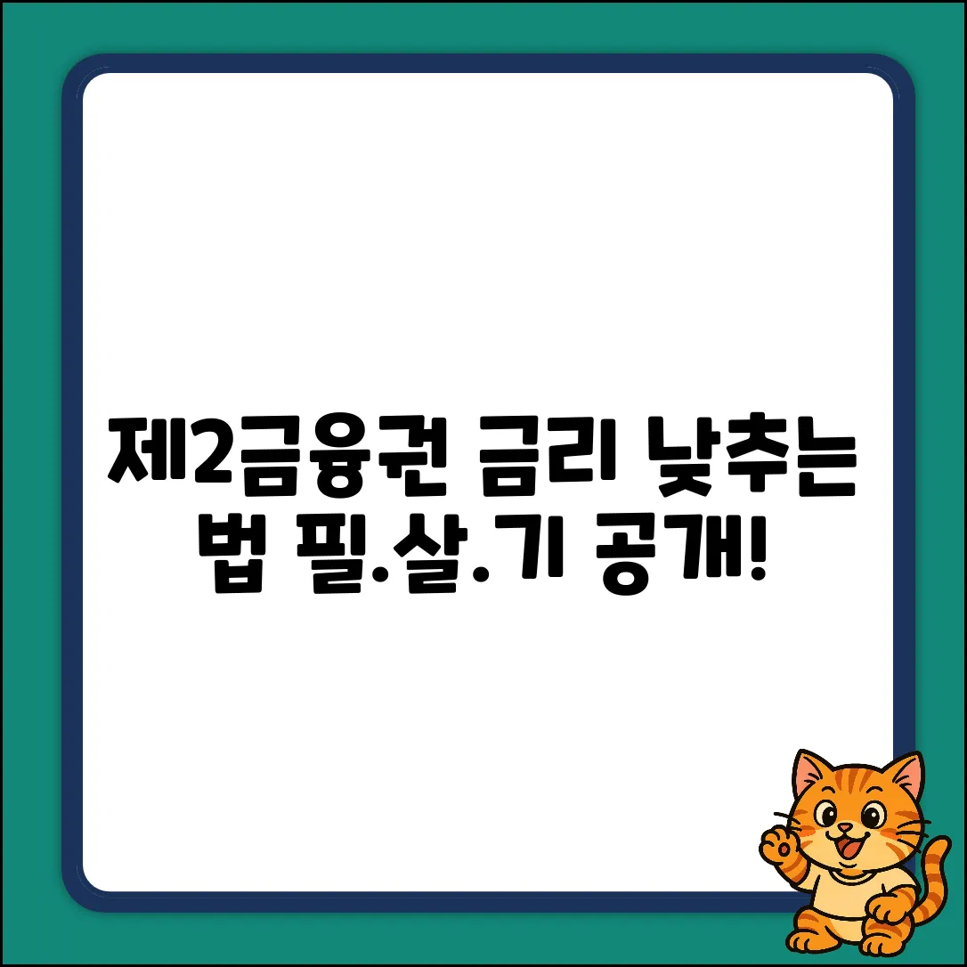 제2금융권 금리 완벽 가이드: 낮게 받는 법