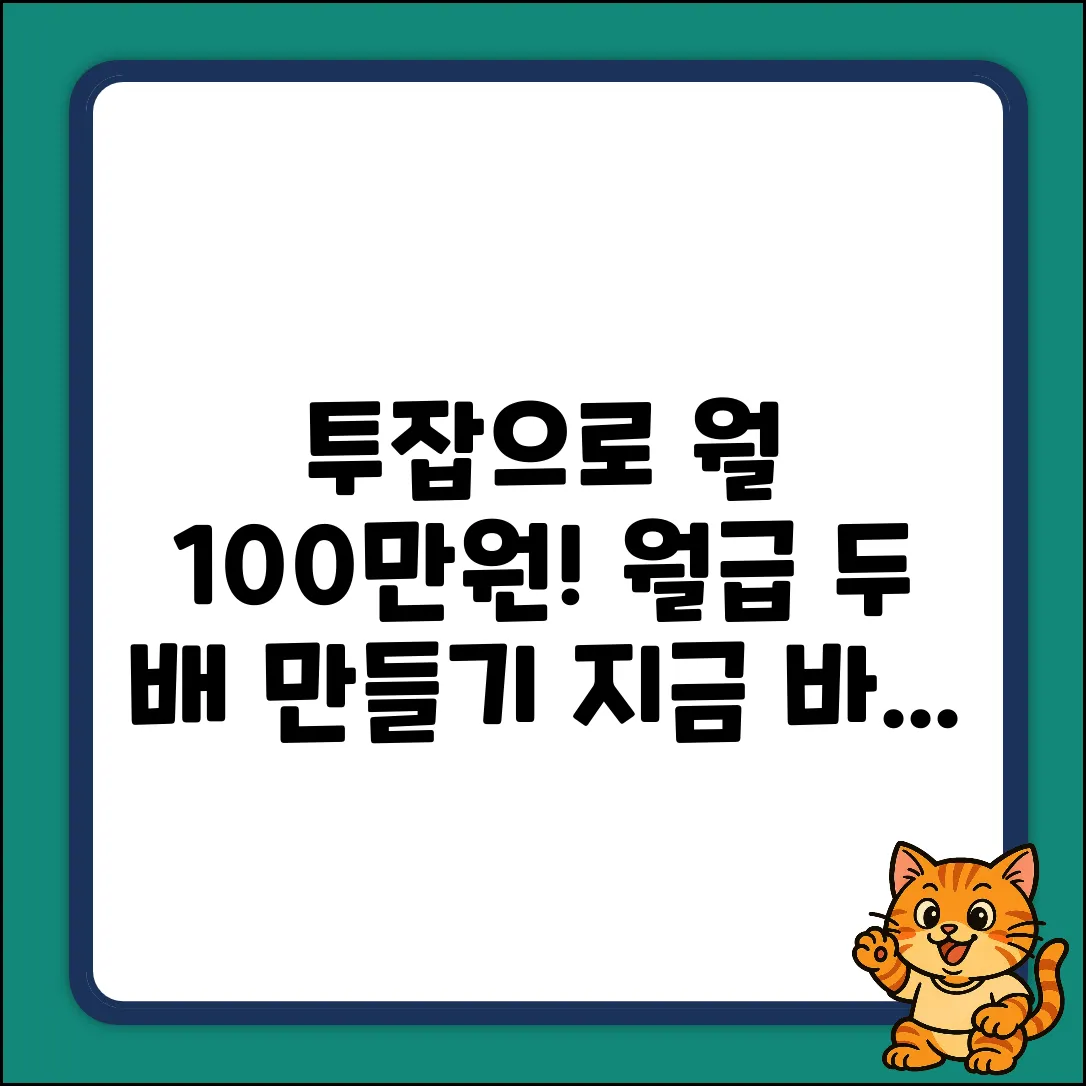 투잡추천! 월 100만원 더 버는 꿀팁