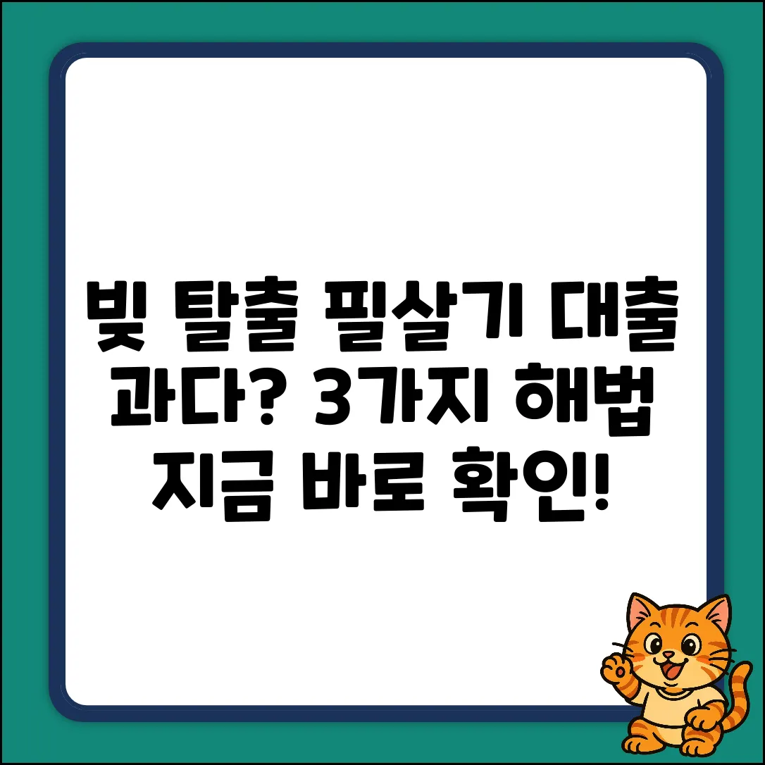 대출과다 탈출! 3가지 현실적인 해법