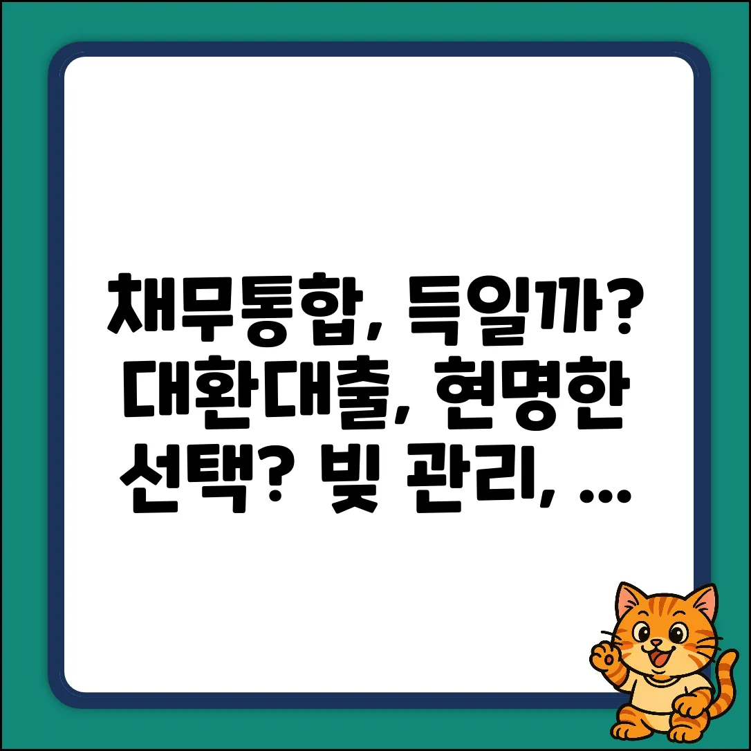 채무통합대환대출, 최적 조건일까요?