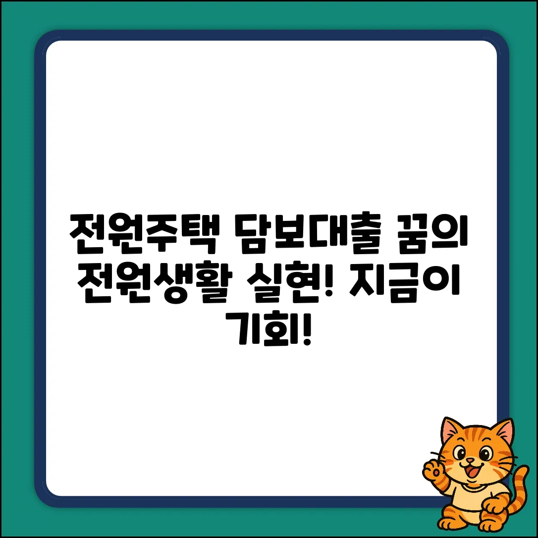 전원주택담보대출, 꿈을 현실로! 놀라운 기회
