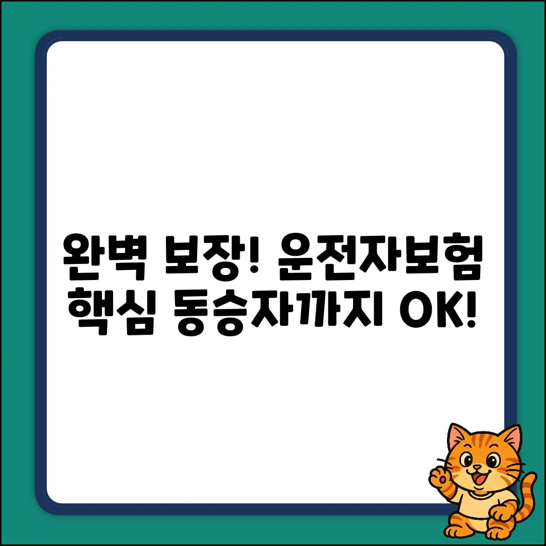 동승자까지 완벽 보장! 운전자보험 핵심 가이드