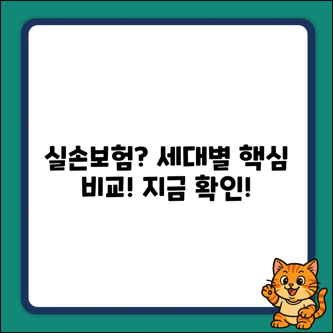 실손보험 몇 세대? 핵심만 콕! 비교분석