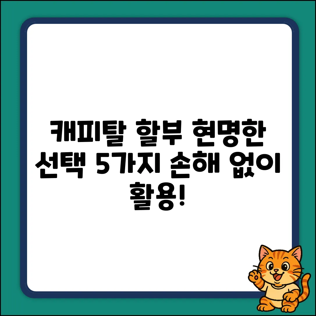 캐피탈 할부: 현명한 선택 5가지
