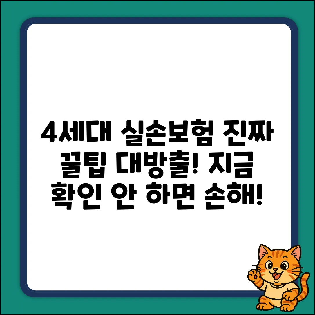 4세대 실손보험료, 알고 보니 진짜 꿀팁?