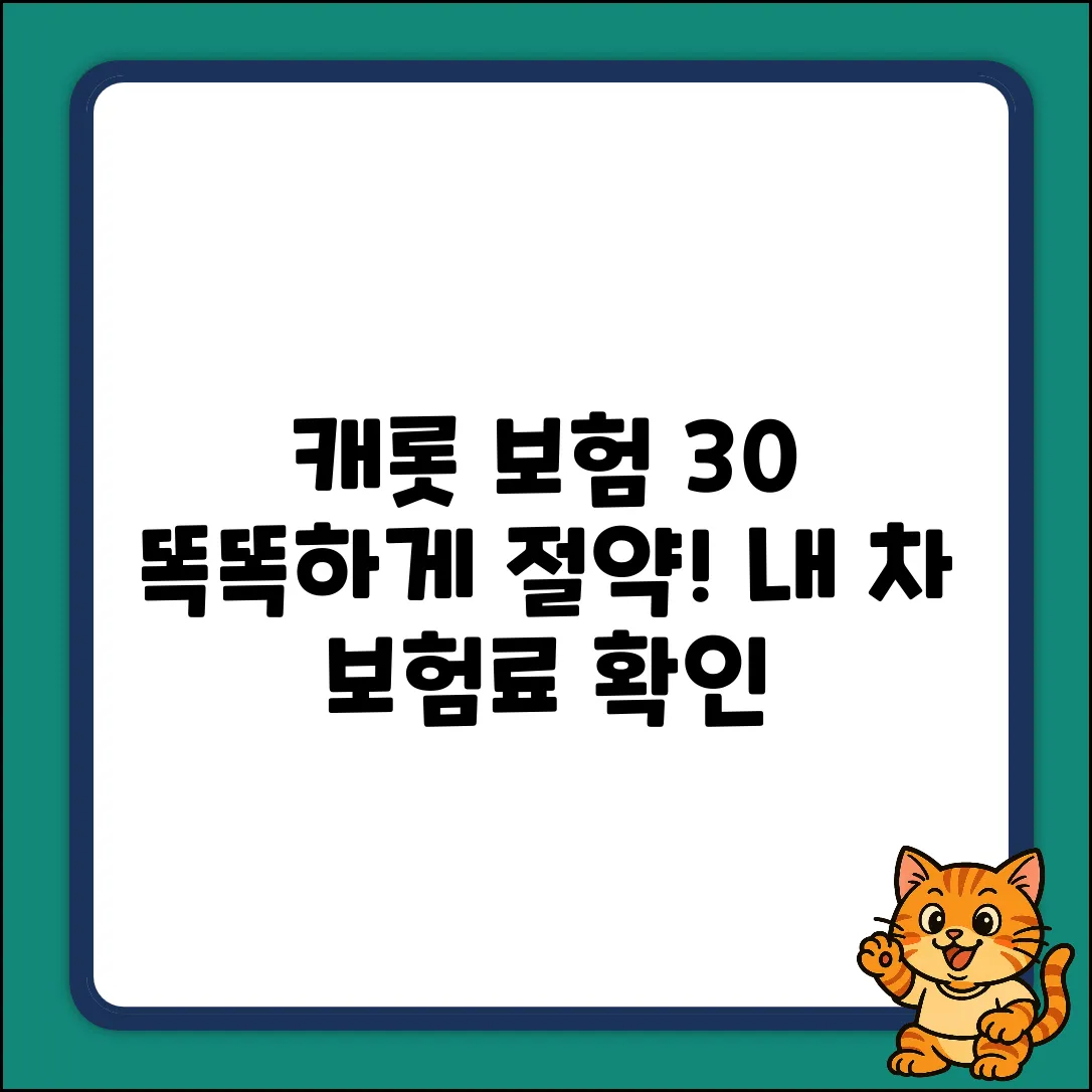 캐롯 자동차보험, 똑똑하게 30% 절약!
