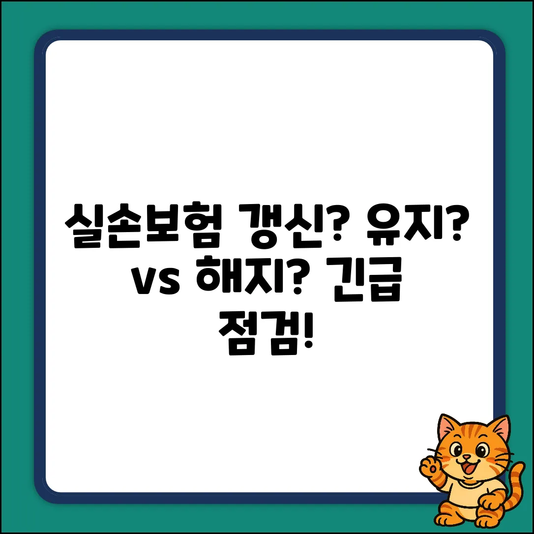실손보험 갱신형, 계속 유지해야 할까요?