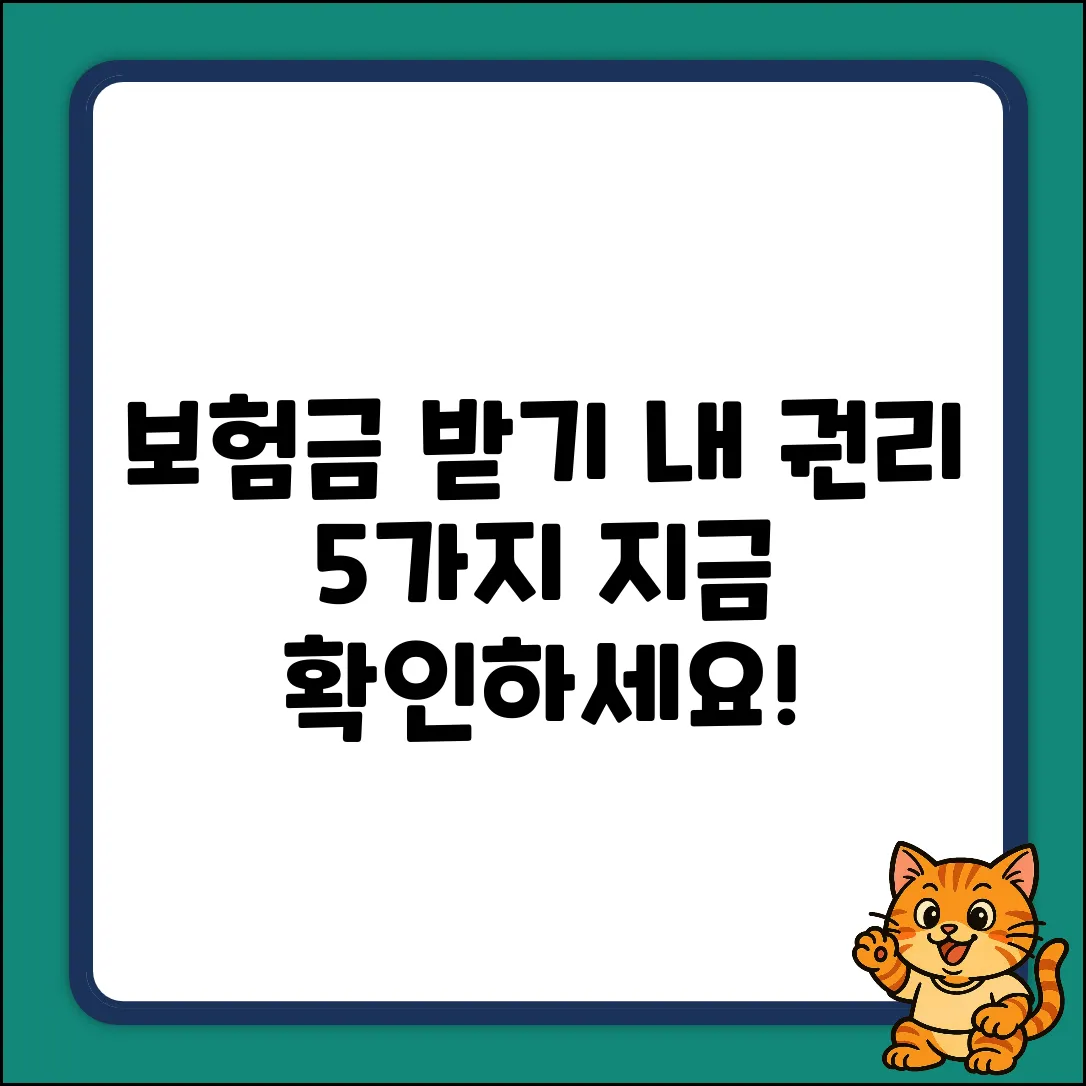 보험 피보험자: 알아야 할 5가지 핵심 권리